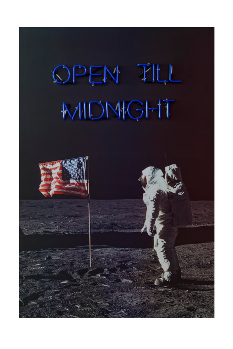 Space Man Neon Wall Art | Andrew Martin Moon Landing | OROA