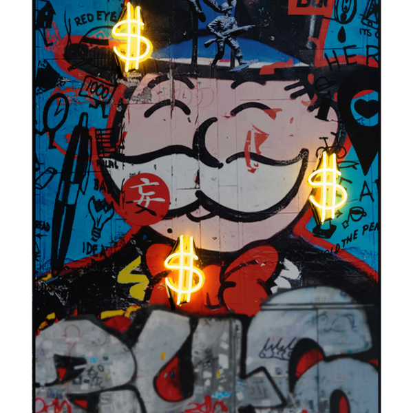 Monopoly Graffiti Wall Art