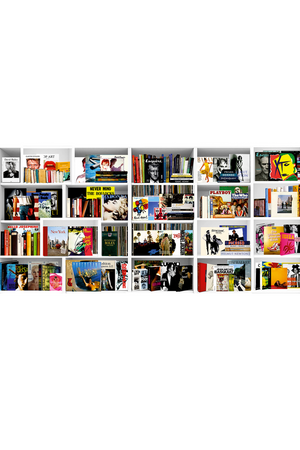 Rectangular Shelves Art Print | Andrew Martin Music Books 2 | OROA