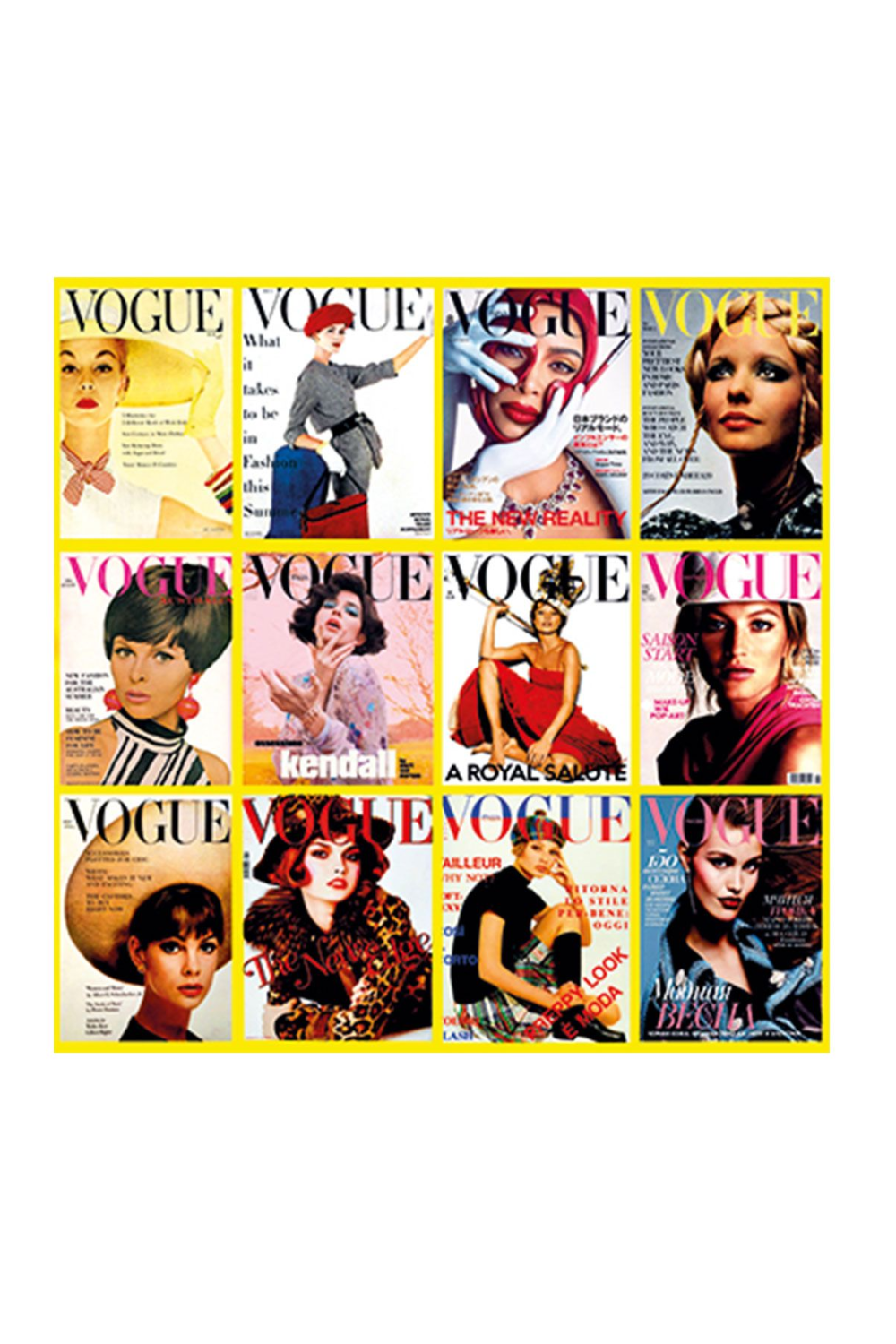 Yellow Fashion Magazine Photographic Artwork | Andrew Martin Vogue Covers Vol. 2 | Oroa.com