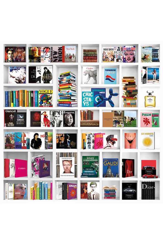 Pop Culture White Shelf Art Print | Andrew Martin My Life | OROA