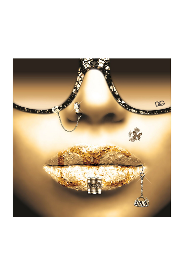 Gold Plexiglass Decorative Feminine Image | Andrew Martin D+G Gold | Oroa.com