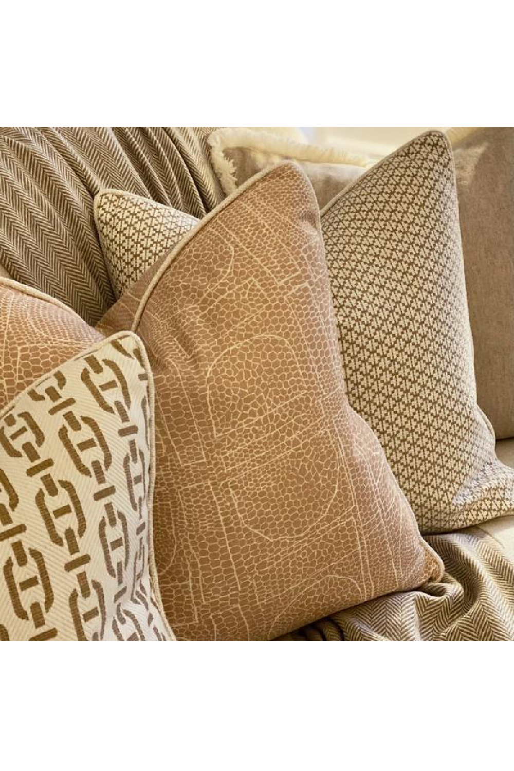 Snakeskin Print Square Cushion | Andrew Martin Curzon | OROA