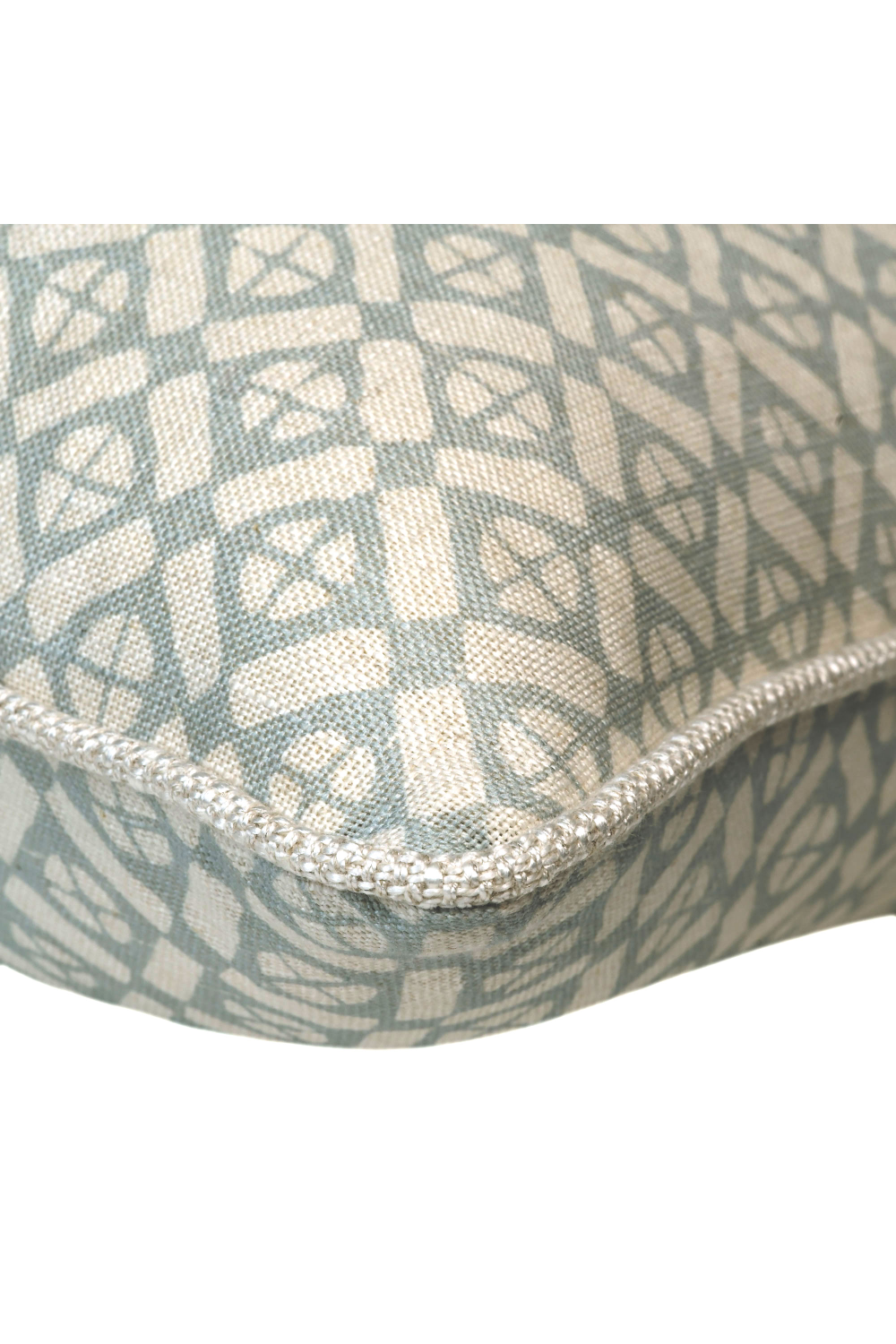 Diamond Print Ecru Piped Cushion | Andrew Martin Audley | OROA
