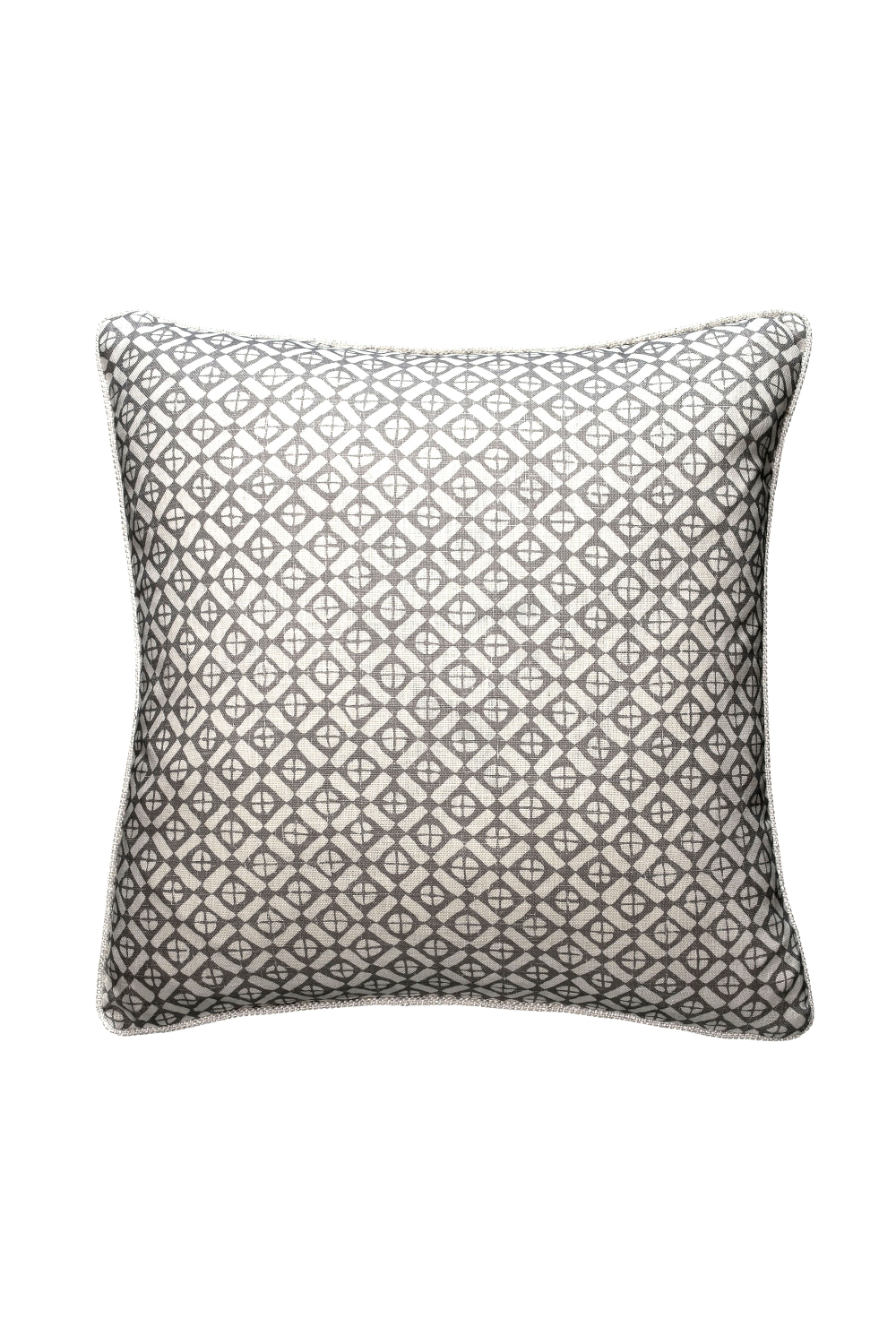 Diamond Print Ecru Piped Cushion | Andrew Martin Audley | OROA