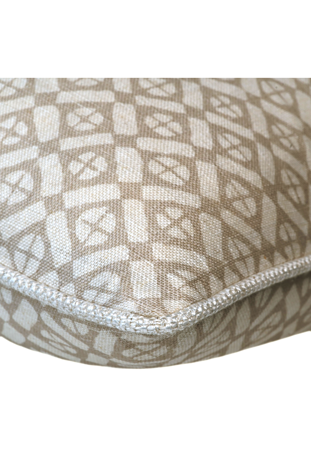 Diamond Print Ecru Piped Cushion | Andrew Martin Audley | OROA