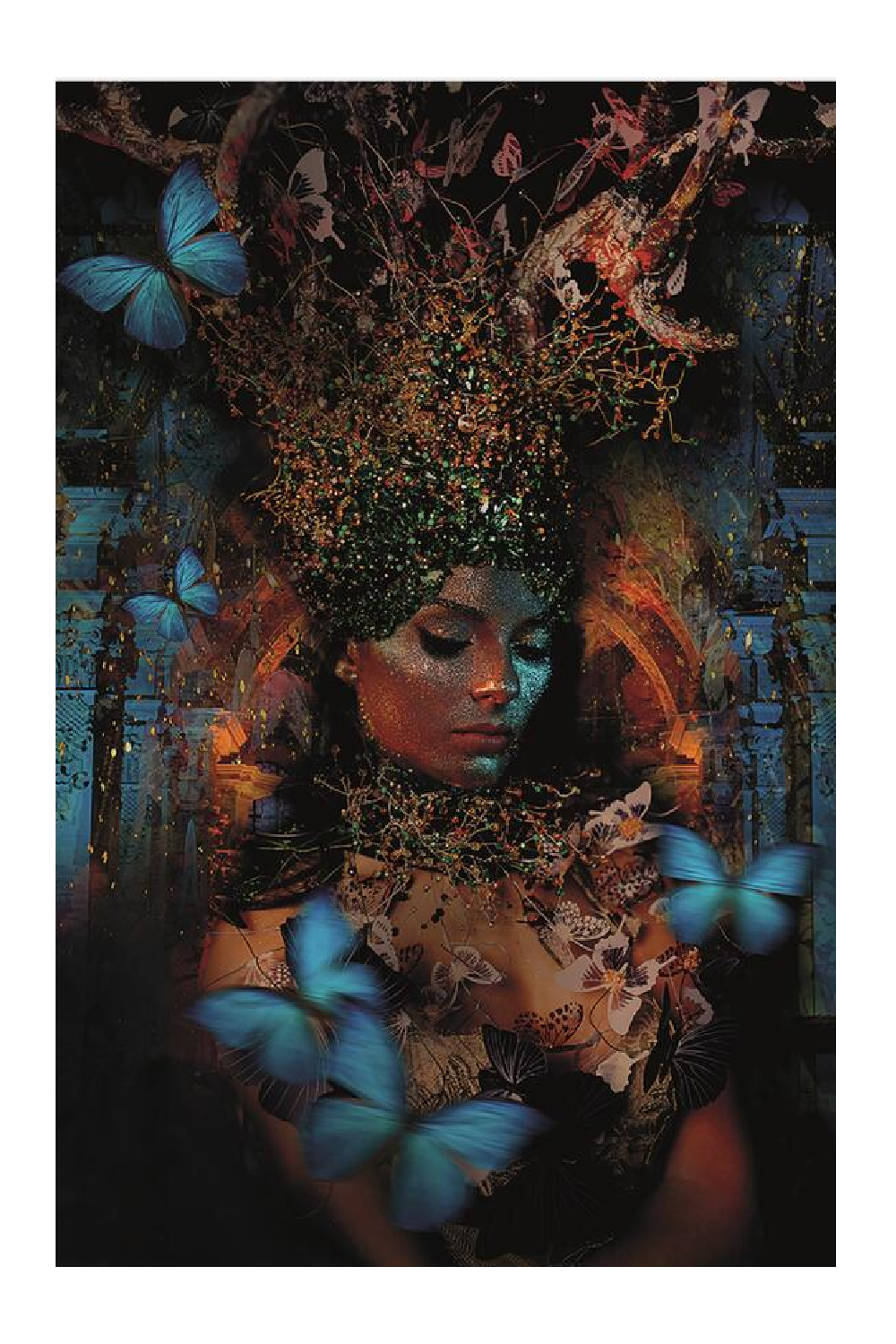 Magical Woman Photographic Artwork | Andrew Martin Butterfly Temple | Oroa.com