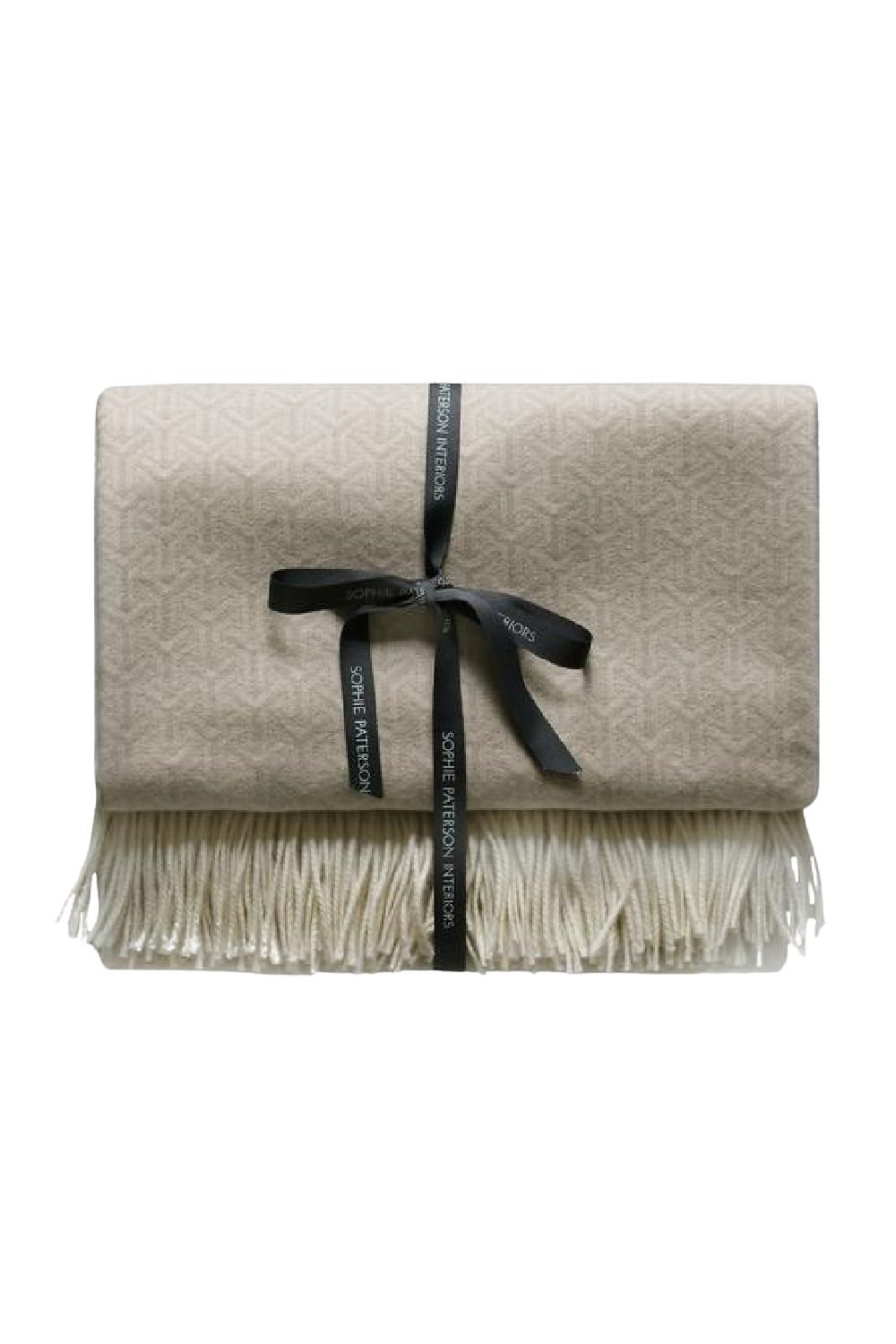 Nude Wool and Cashmere Geometric Throw | Andrew Martin Monte  | OROA