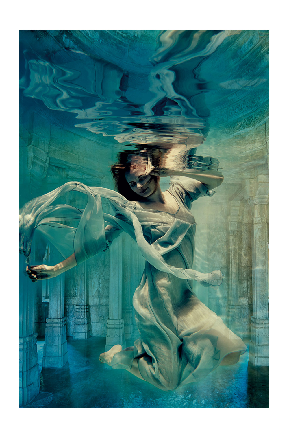Lady Floating in the Water Artwork | Andrew Martin One Moment In Time