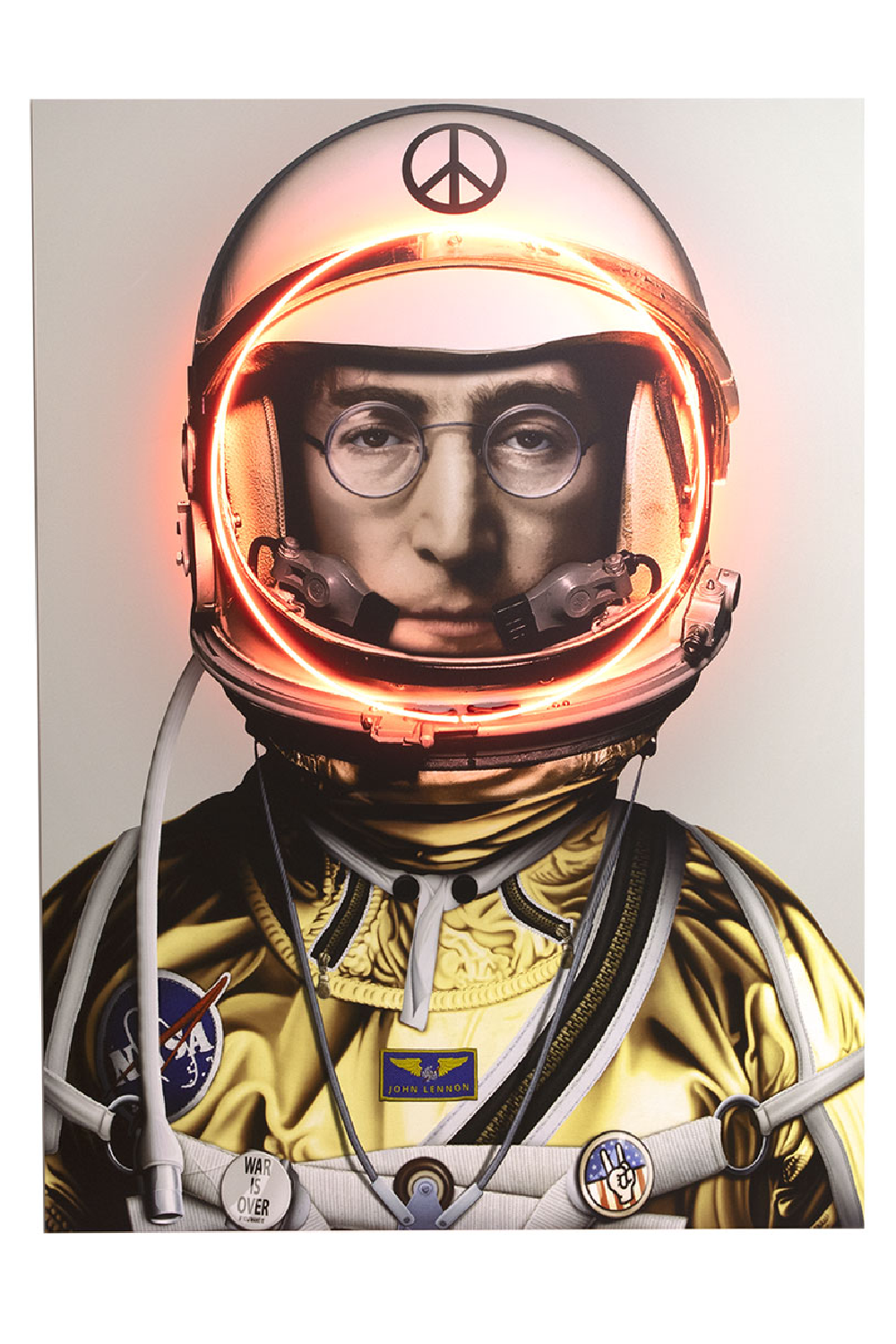 Gold John Lennon Neon Wall Art | Andrew Martin Space Man Lennon | OROA