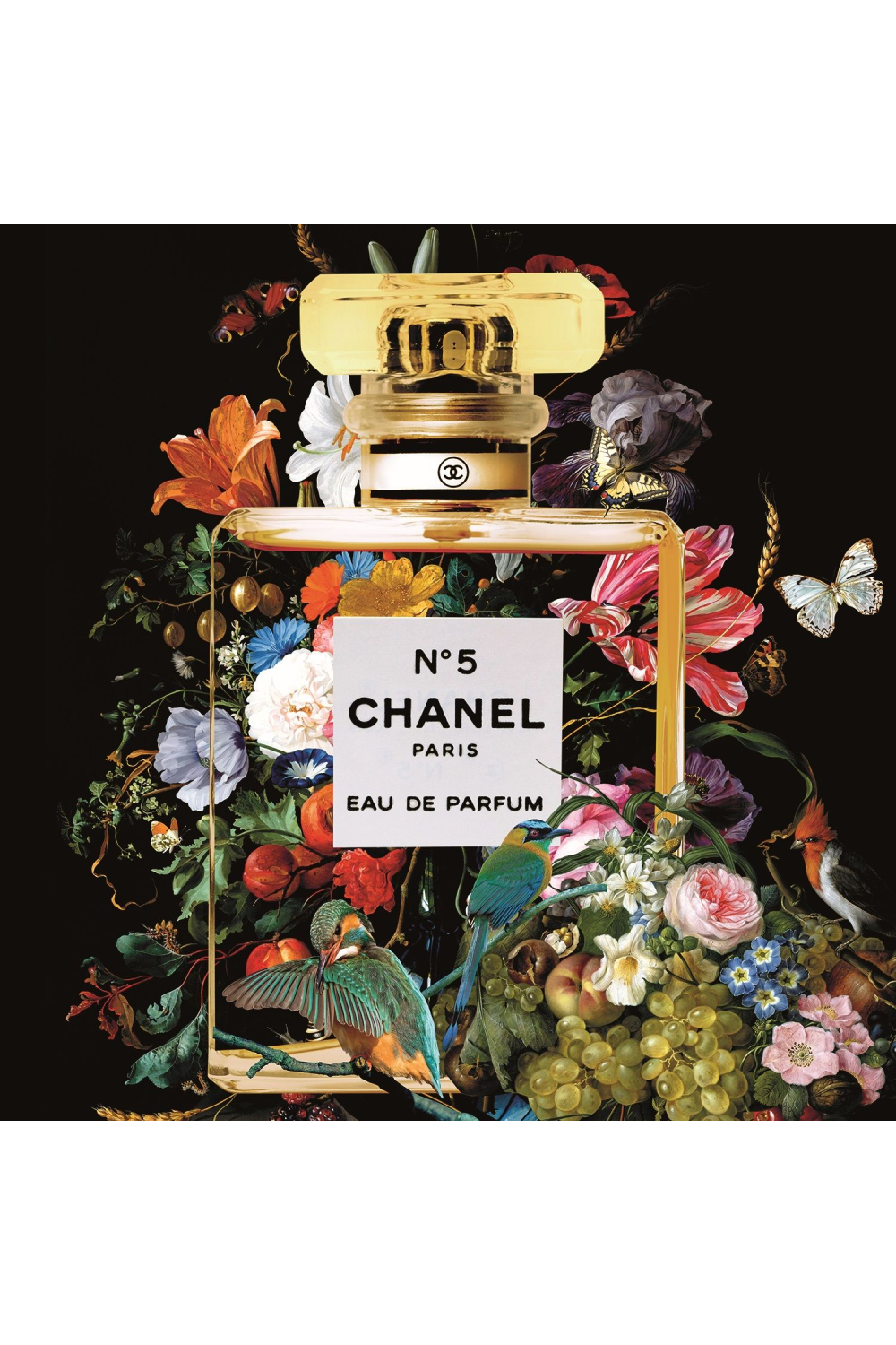 Chanel Newspaper. Chanel. Perfume. Paris Skyline. Fashion Painting in 2023
