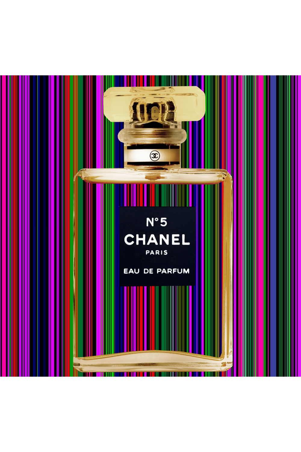 Multicolored Perfume Photographic Artwork | Andrew Martin Chanel Stripes Part II | Oroa.com
