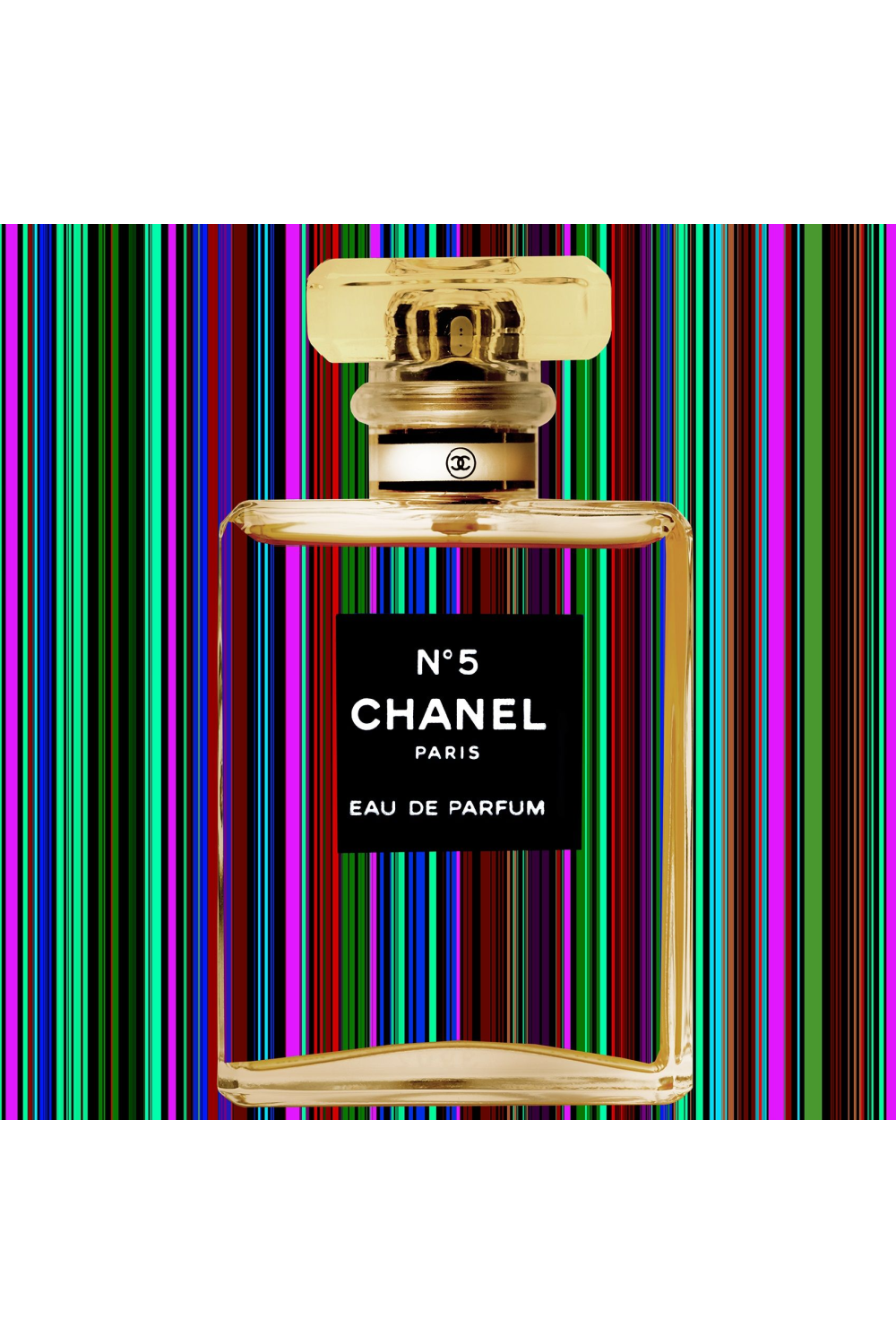 Multicolored Perfume Photographic Artwork | Andrew Martin Chanel Stripes Part I | Oroa.com