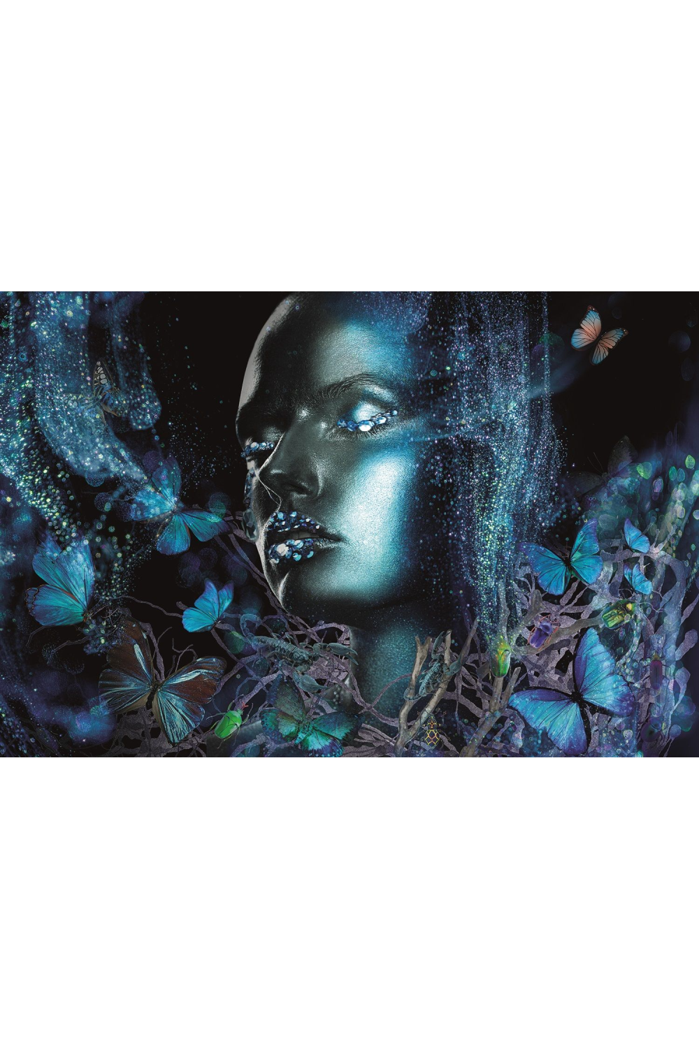 Mystical Woman Photographic Artwork | Andrew Martin Blue Night | Oroa.com