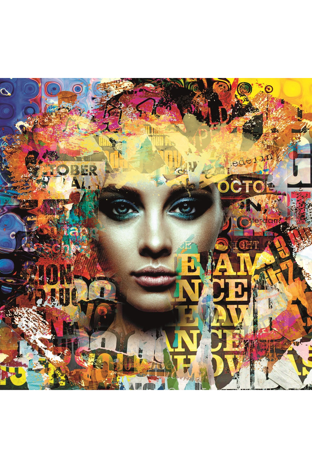 Decoupage Style Photographic Artwork | Andrew Martin Only Words | Oroa.com