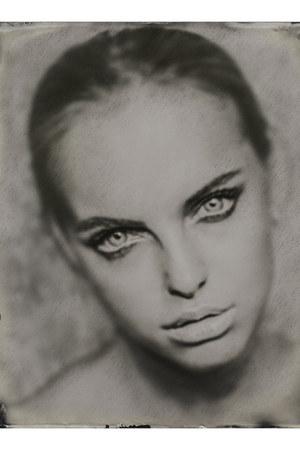 Black And White Portrait Art | Andrew Martin Questioning Gaze | Oroa.com