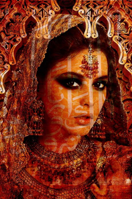 Orange Woman Photographic Artwork | Andrew Martin Arabella Touched | Oroa.com