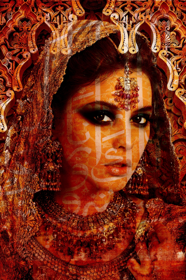 Orange Woman Photographic Artwork | Andrew Martin Arabella Touched | Oroa.com
