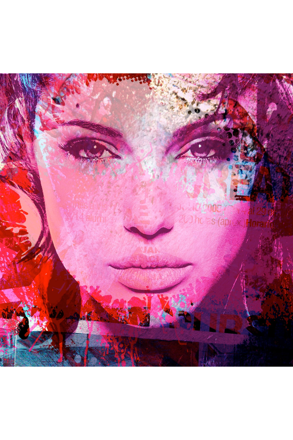 Multicolored Woman Portrait | Andrew Martin Angelie Jolie | Oroa.com