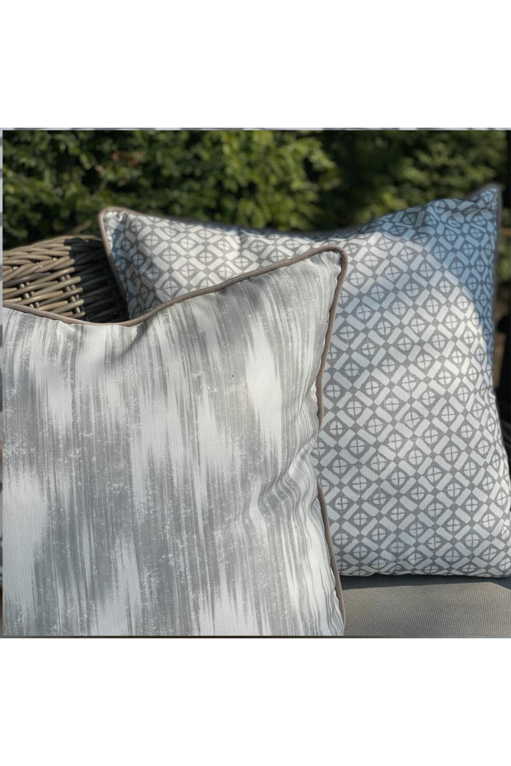 Diamond Patterned Outdoor Throw Pillow | Andrew Martin Audley | OROA