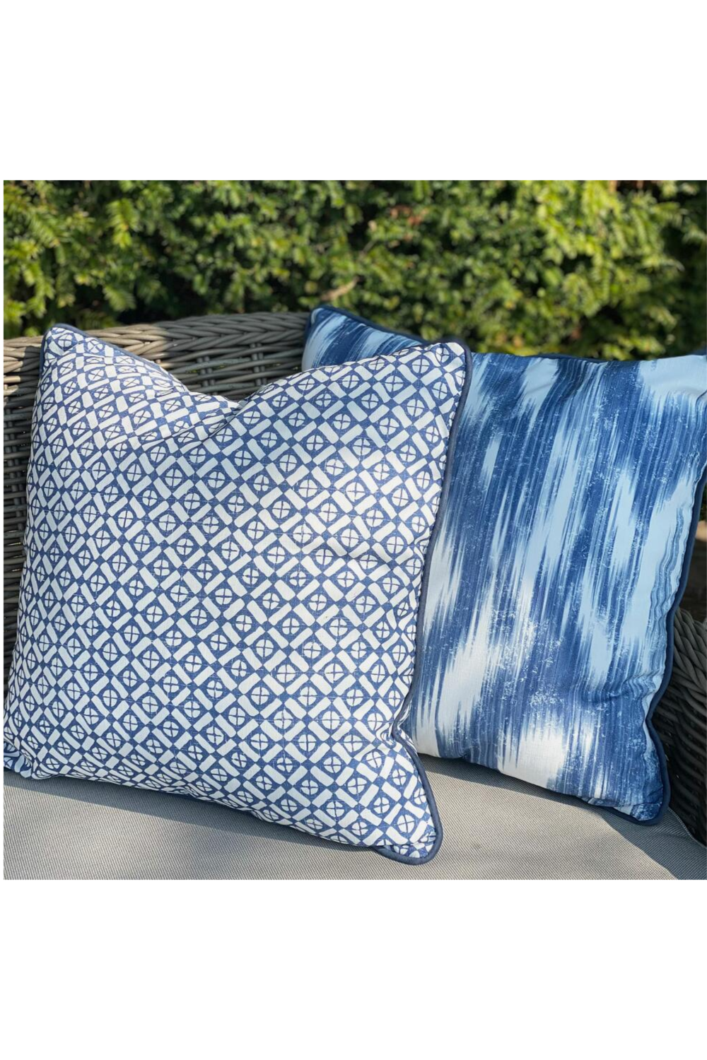Diamond Patterned Outdoor Throw Pillow | Andrew Martin Audley | OROA