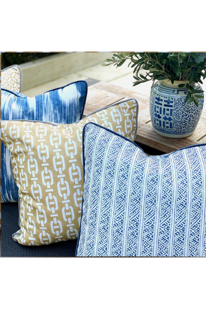 Chain Link Outdoor Throw Pillow | Andrew Martin Burlington | OROA
