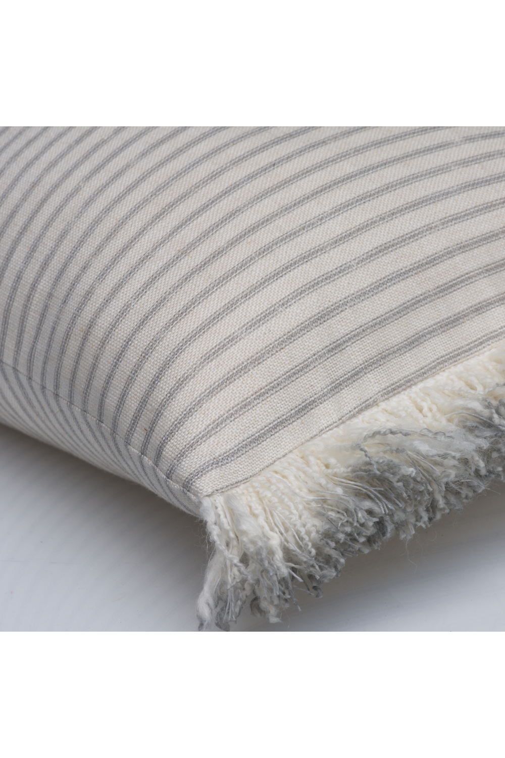 Stripe Cushion With Fringes | Andrew Martin Picket Leaf | Oroa.com