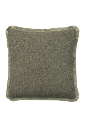 Bouclé Cushion With Fringes | Andrew Martin Fleece | Oroa.com