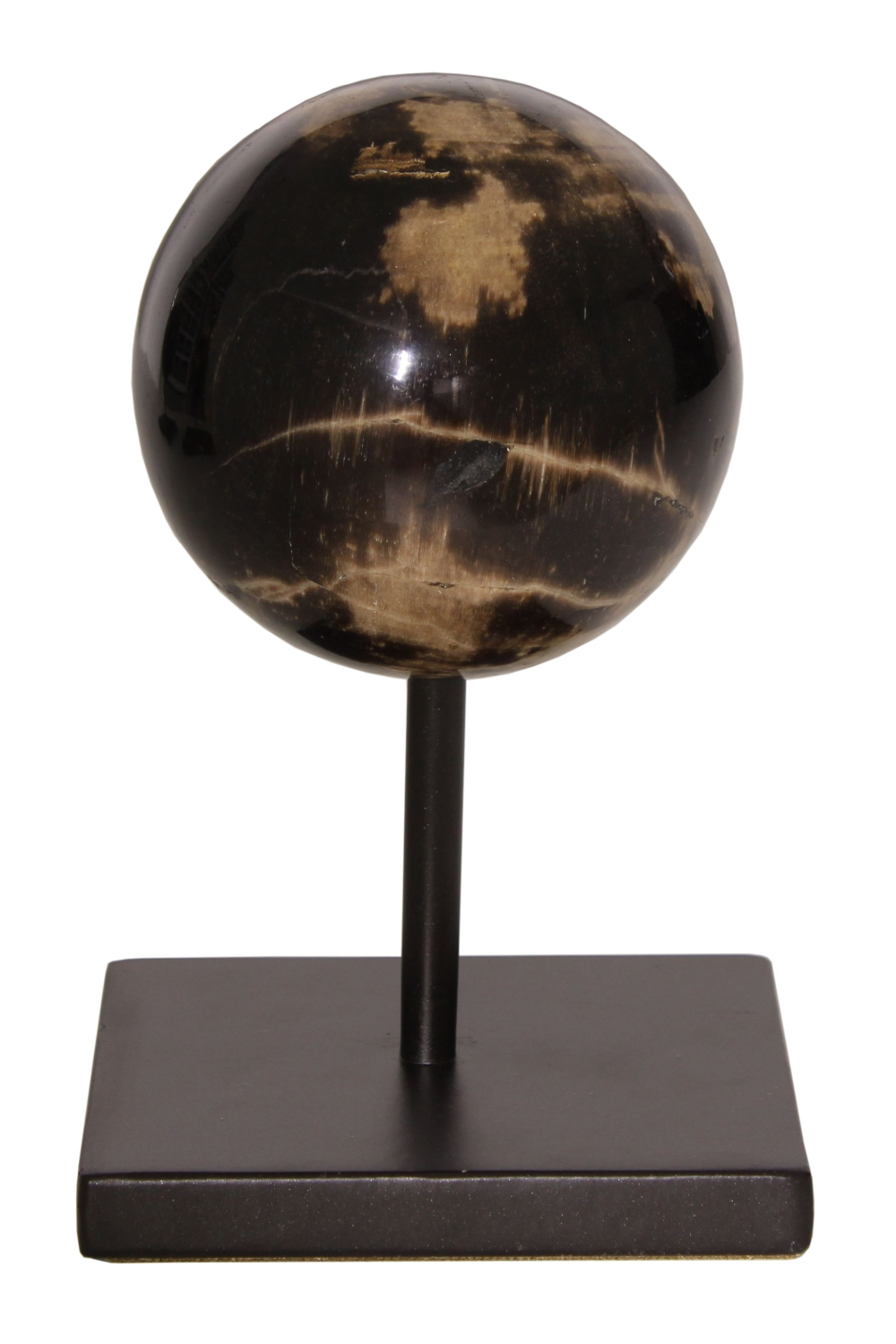 Four Hands Petrified Wood Balls,Set 3 - Dark