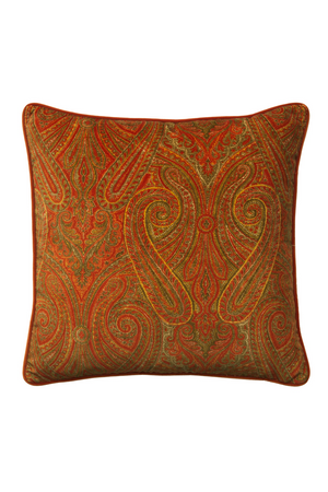 Red Paisley Patterned Cushion | Andrew Martin Bonfire | Oroa.com