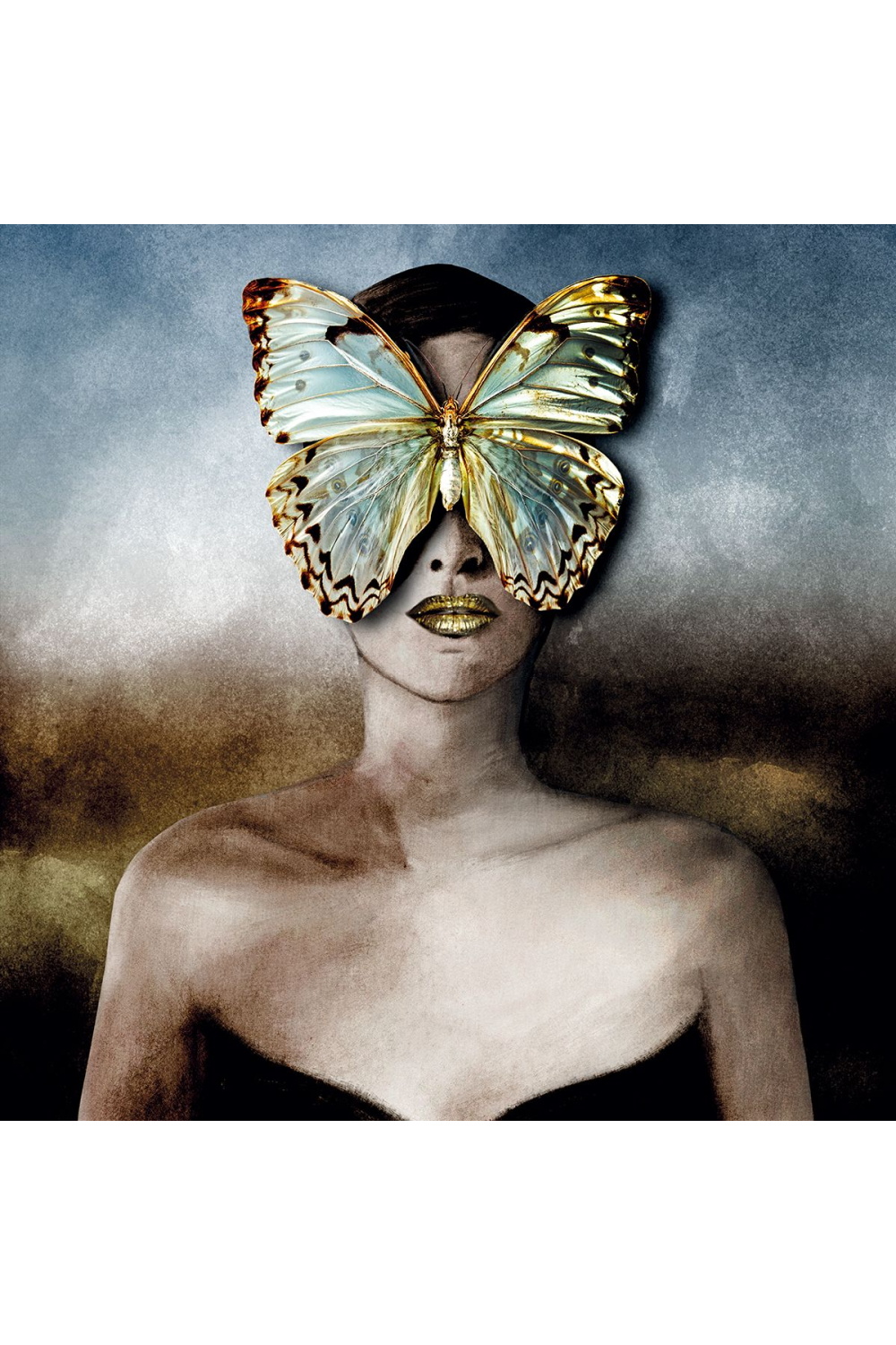 Butterfly Masked Woman Photographic Art | Andrew Martin Hidden Beauty | Oroa.com