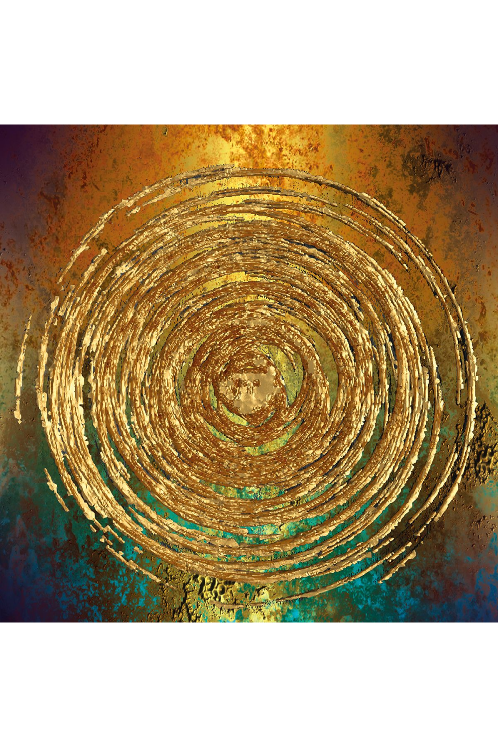 Gold Spiral Photographic Art | Andrew Martin My Golden Years | Oroa.com