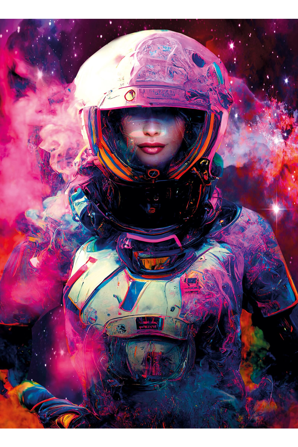 Multi-Colored Astronaut Photographic Art | Andrew Martin Space Colors | Oroa.com