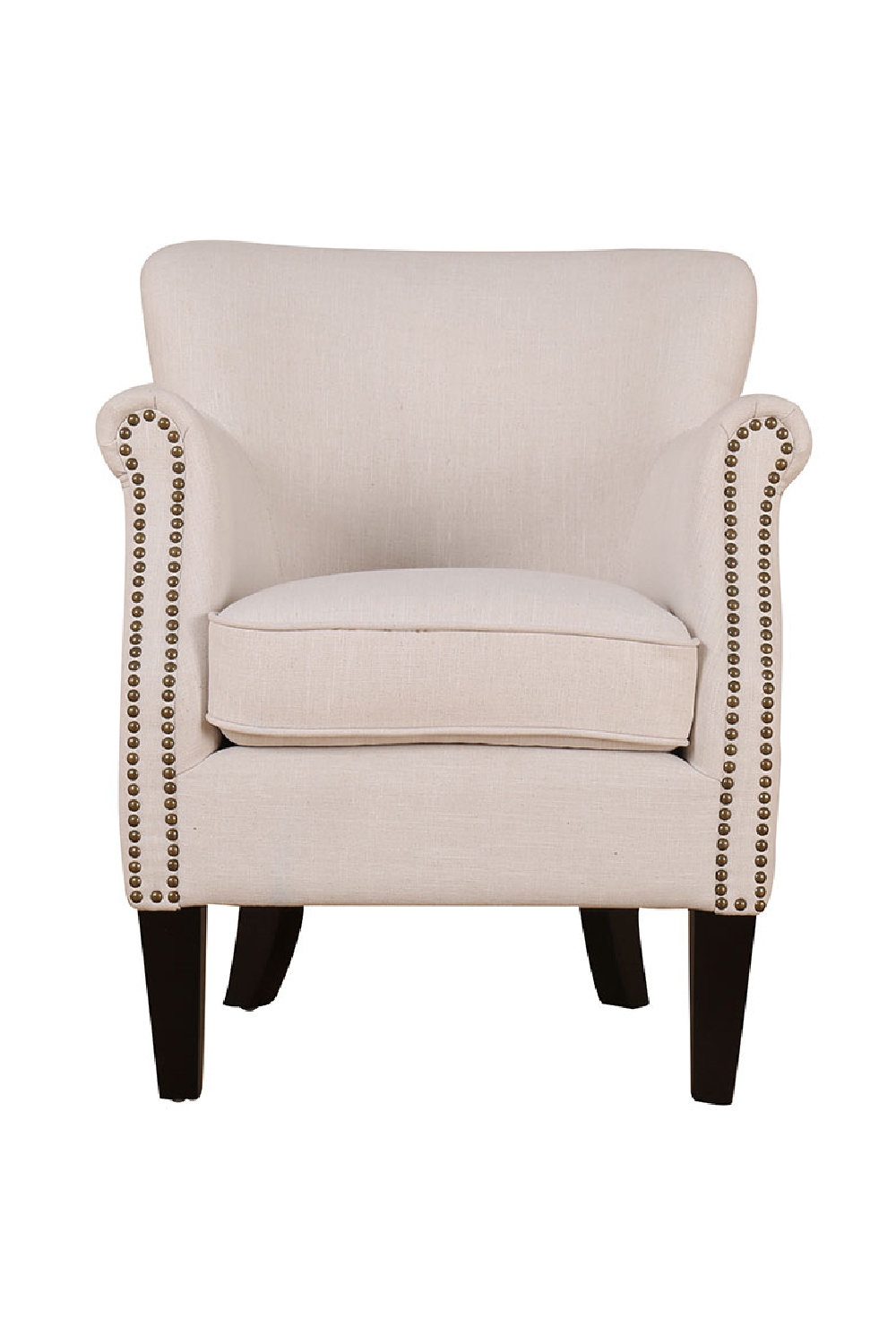 Cream Upholstered with Studs Accent Armchair | Andrew Martin | OROA