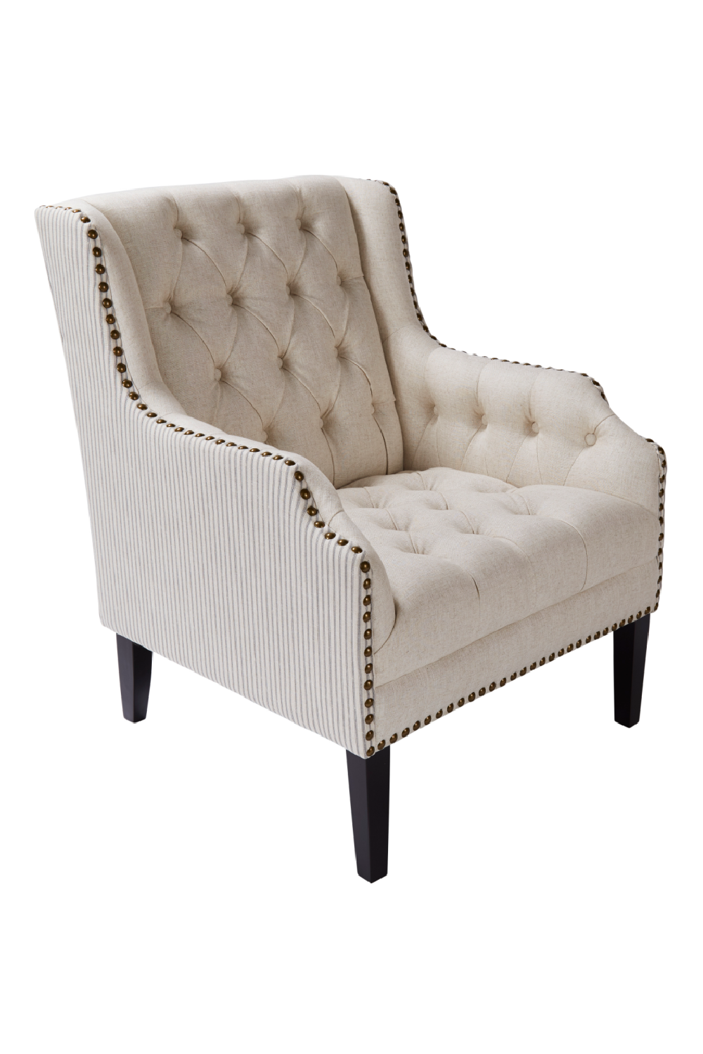 Cream studded armchair new arrivals