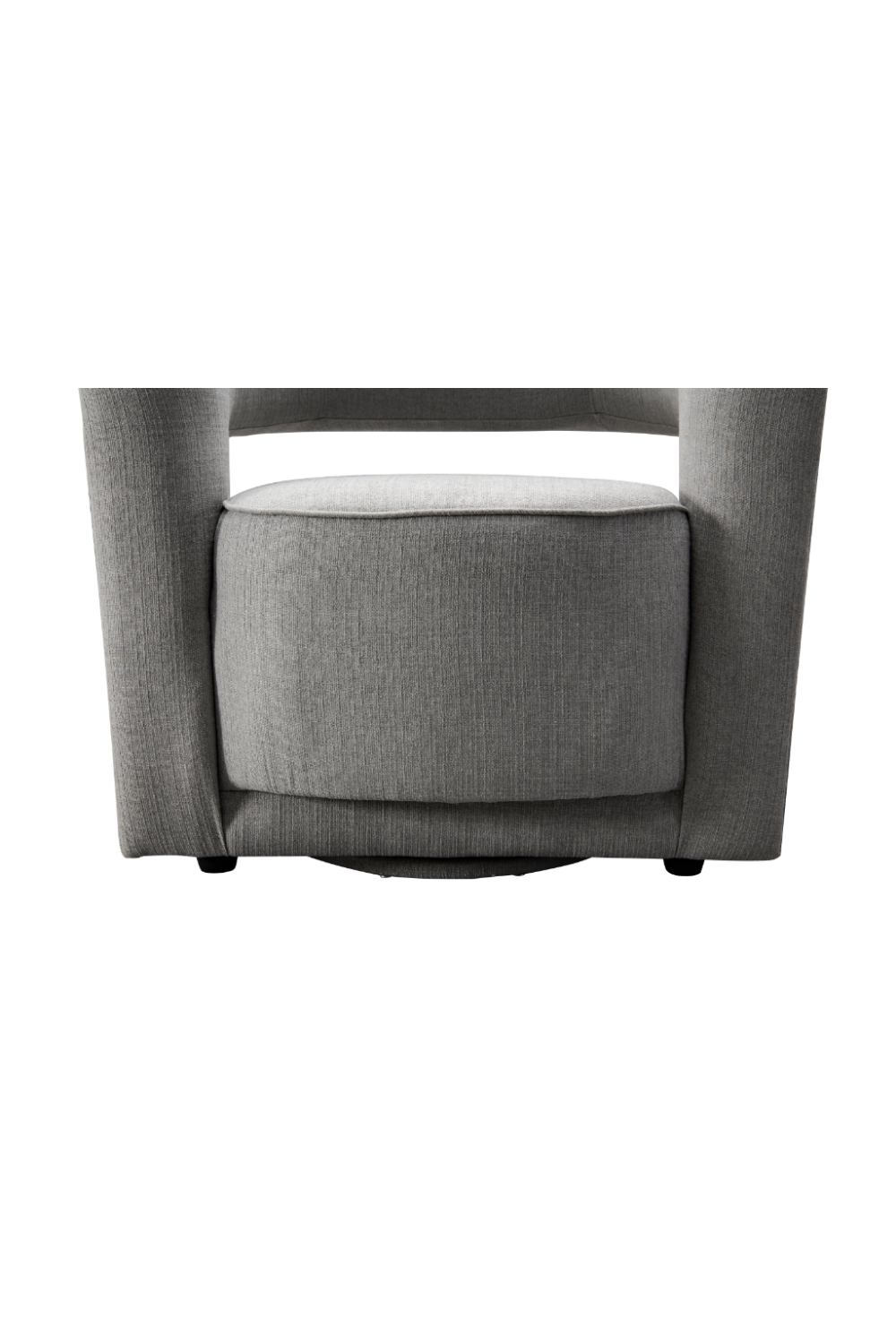 Gray Weave Pouf Swivel Chair | Andrew Martin Madison | OROA