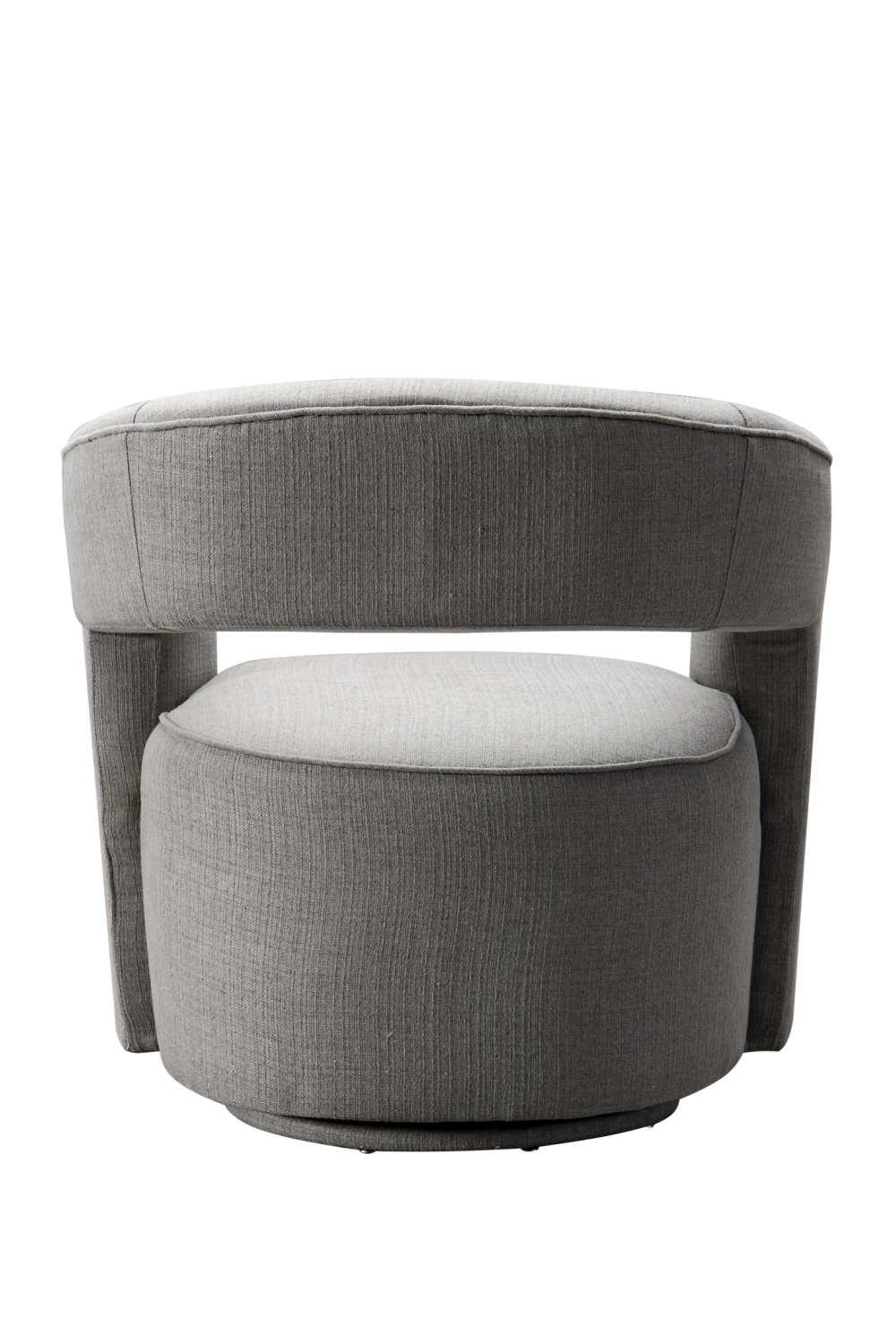 Gray Weave Pouf Swivel Chair | Andrew Martin Madison | OROA
