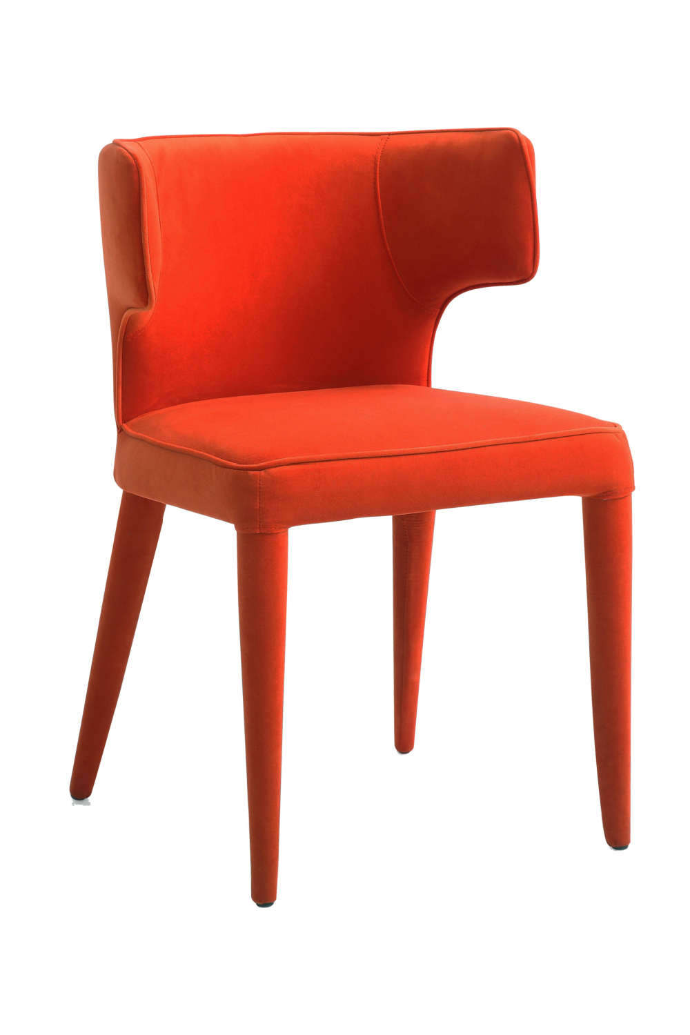 Orange Velvet Mid-Century Dining Chair | Andrew Martin Juno | OROA