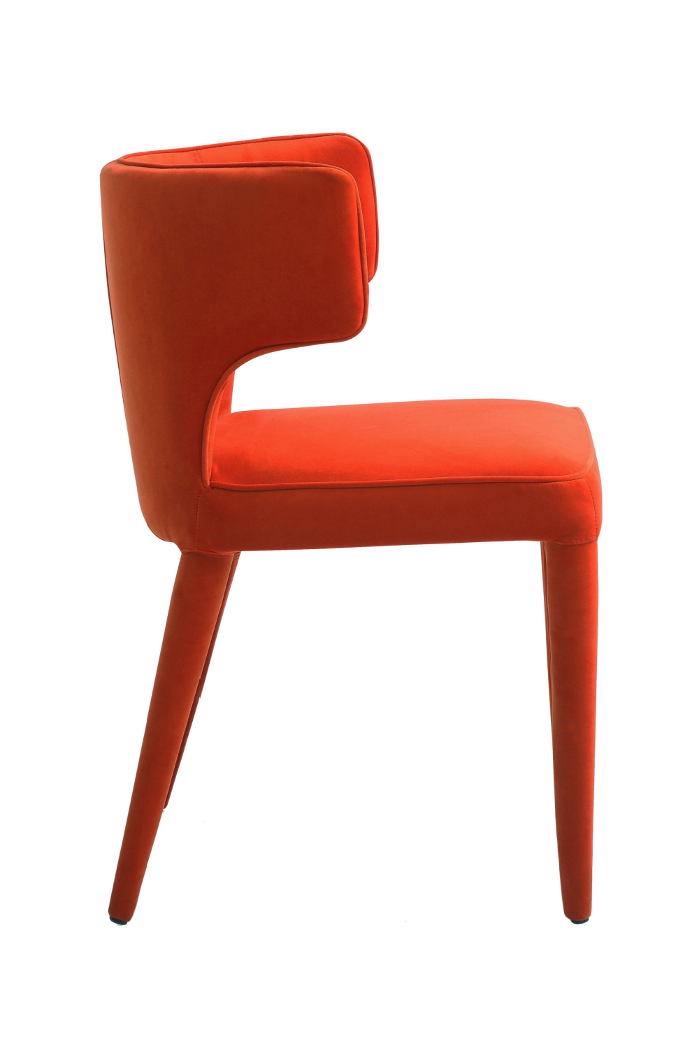 Orange Velvet Mid-Century Dining Chair | Andrew Martin Juno | OROA