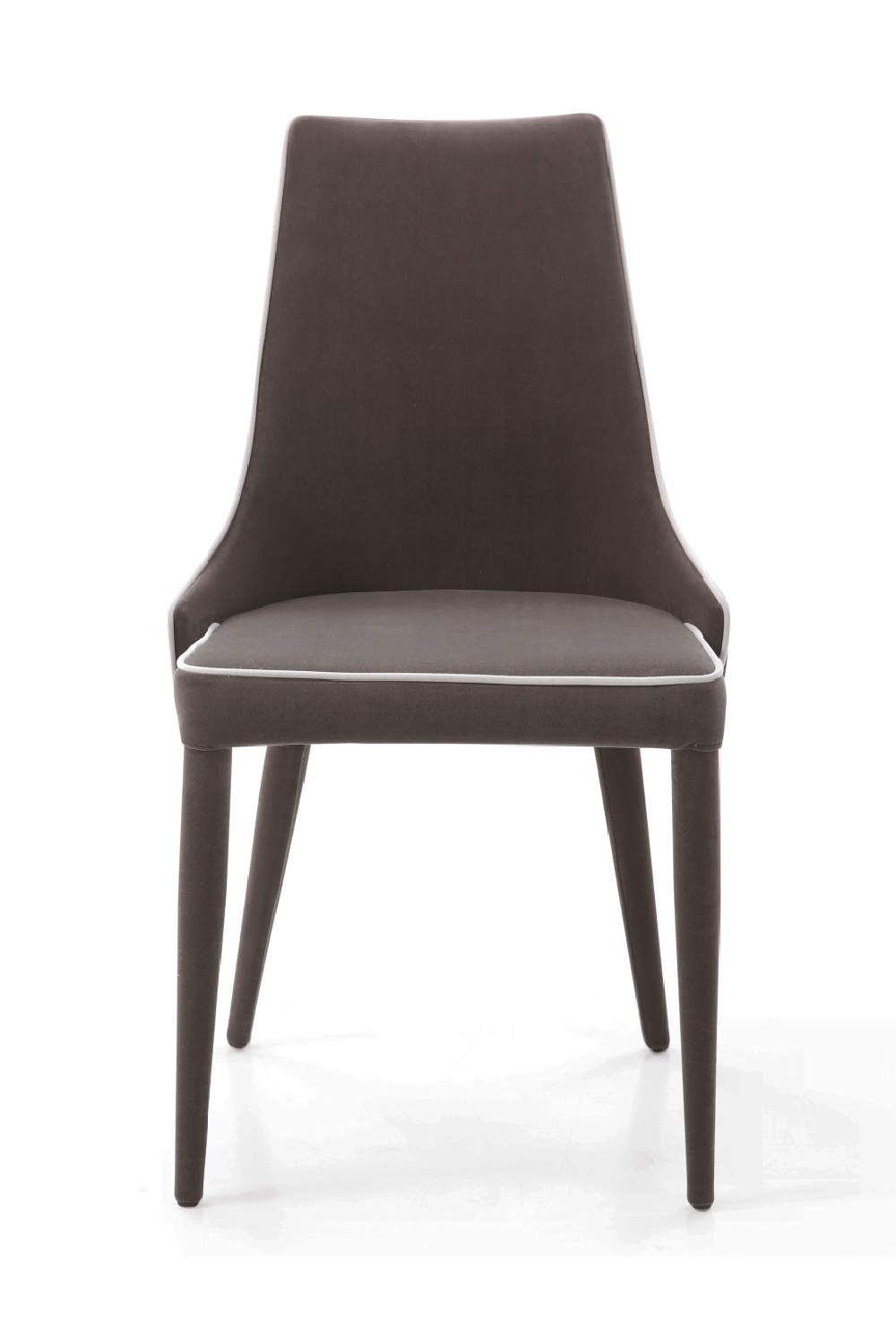 Charcoal Gray Velvet Armless Dining Chair | Andrew Martin Saber