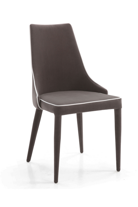 Charcoal Gray Velvet Armless Dining Chair | Andrew Martin Saber | OROA