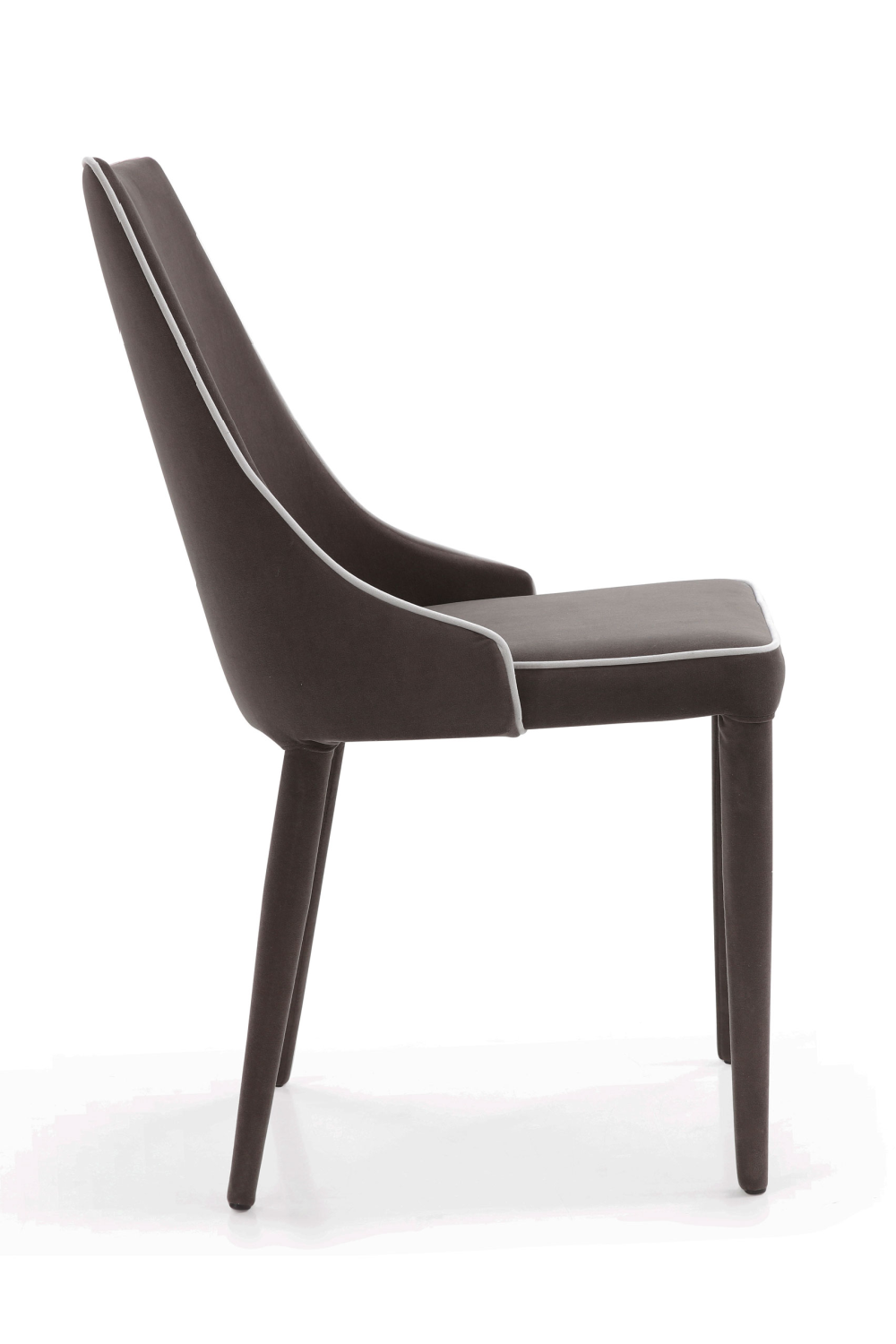 Charcoal Gray Velvet Armless Dining Chair | Andrew Martin Saber | OROA