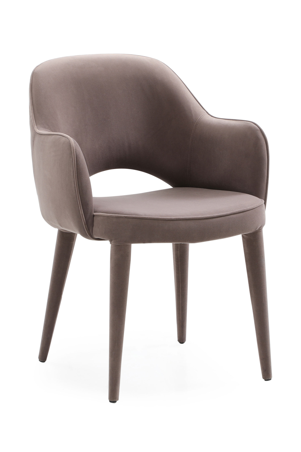 Gray Velvet Cut-Out Back Dining Chair | Andrew Martin Xanthe | OROA