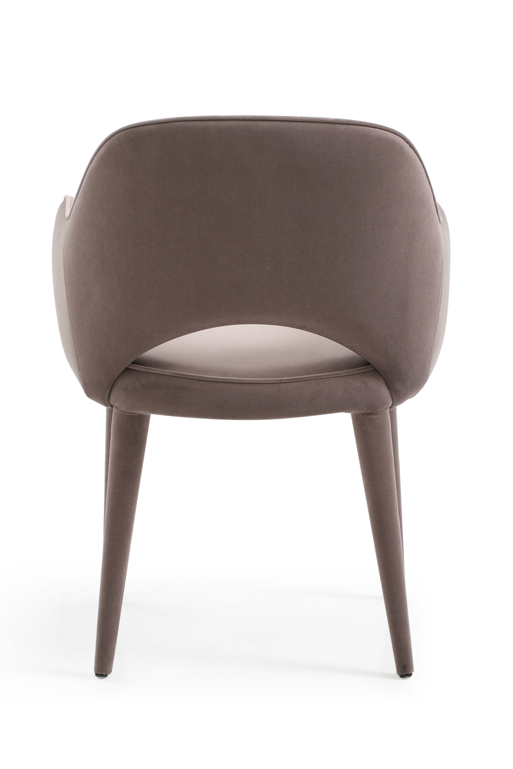 Gray Velvet Cut-Out Back Dining Chair | Andrew Martin Xanthe | OROA