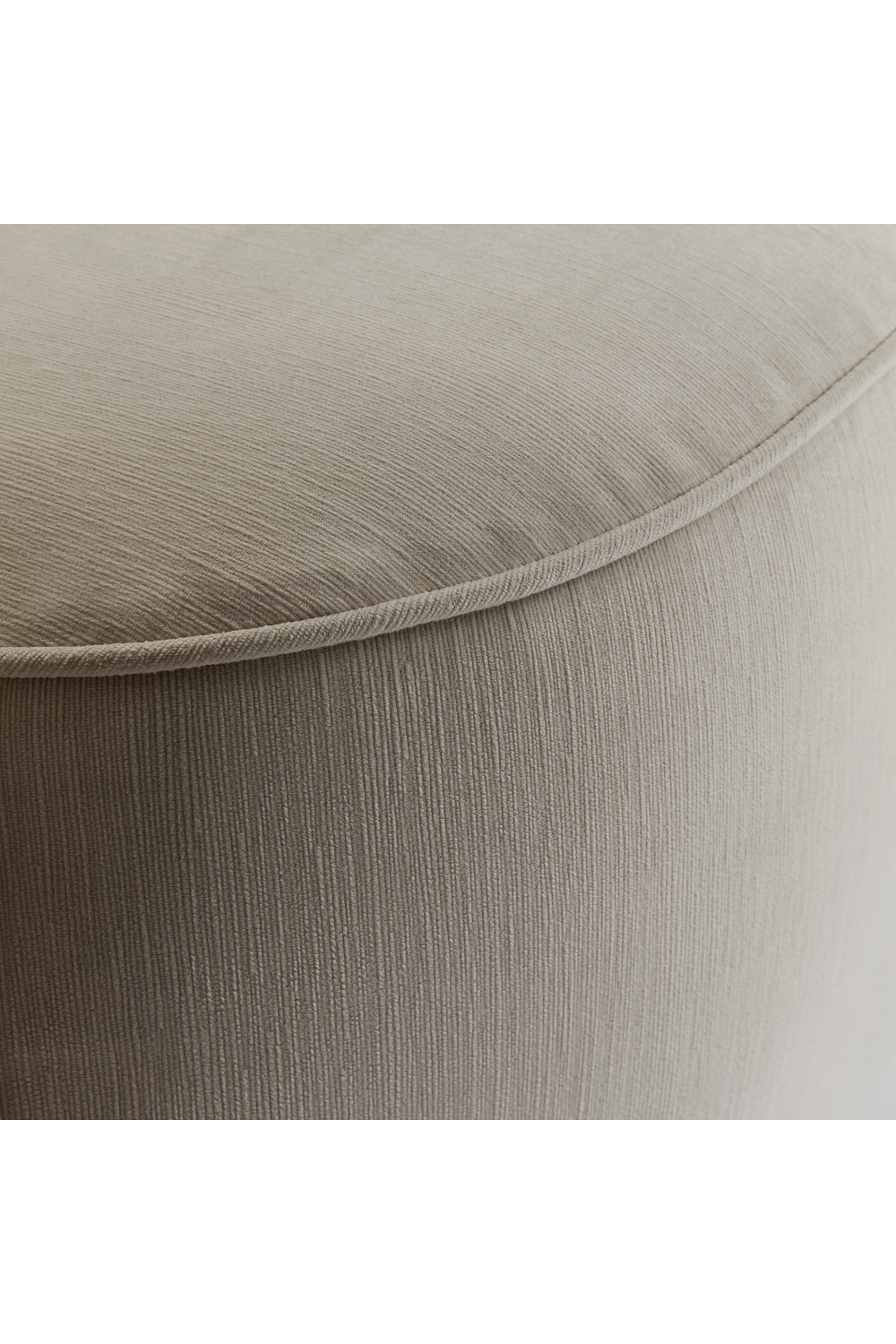 Gray Velvet Pouf Style Swivel Chair | Andrew Martin Madison | OROA