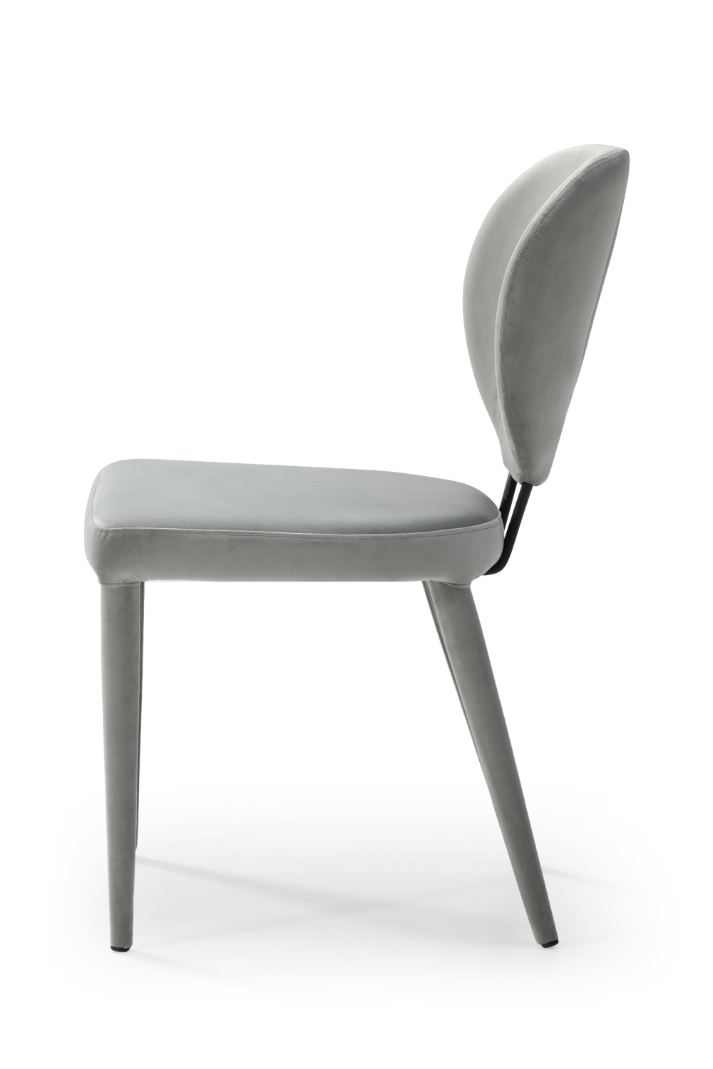 Gray Velvet Contemporary Dining Chair | Andrew Martin Nim | OROA
