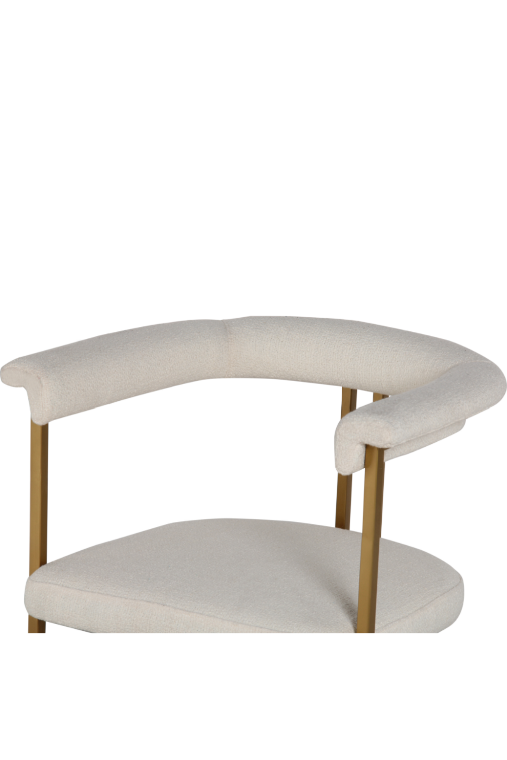 White Upholstered Armchair in Metallic Frame | Andrew Martin | OROA