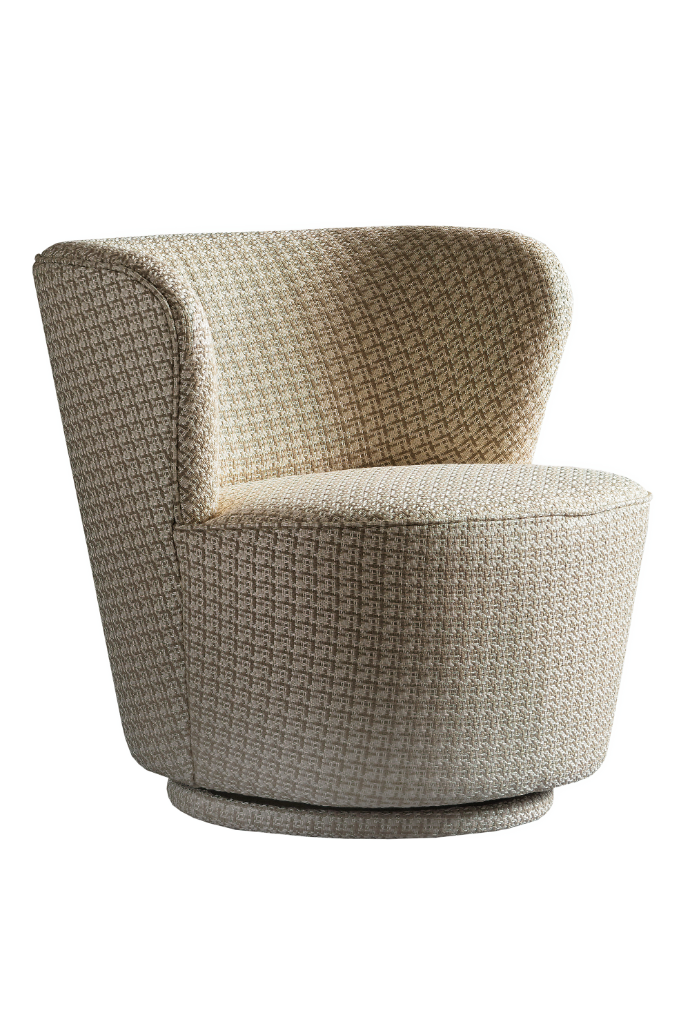 Neutral Fabric Swivel Cocktail Chair Andrew Martin Dorothy OROA