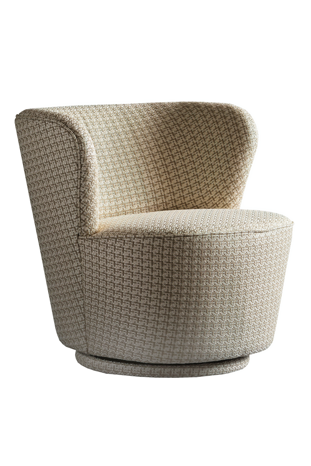 Neutral Fabric Swivel Cocktail Chair | Andrew Martin Dorothy | OROA