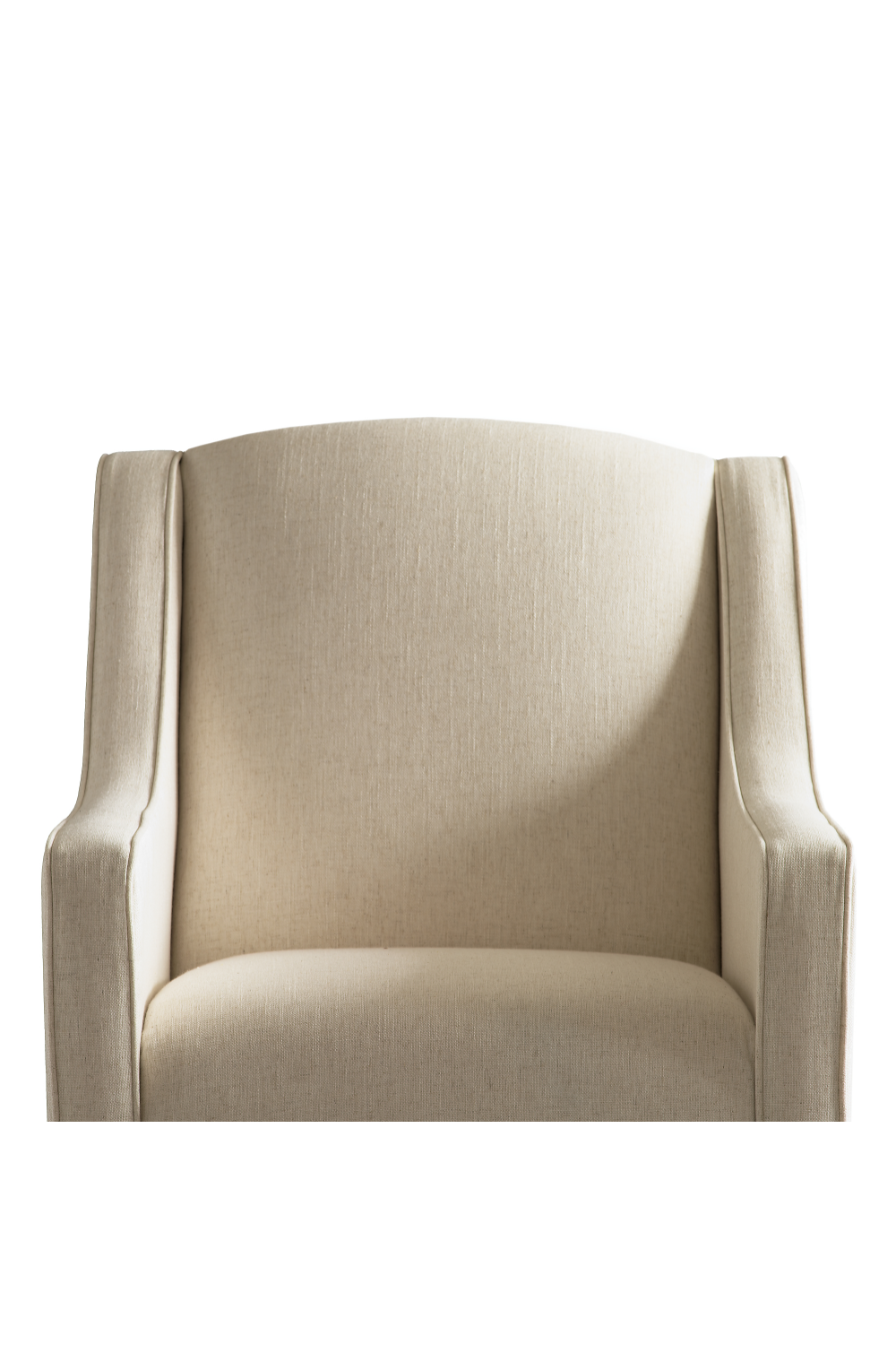 Cream Upholstered Curved Armchair | Andrew Martin Finbar | OROA